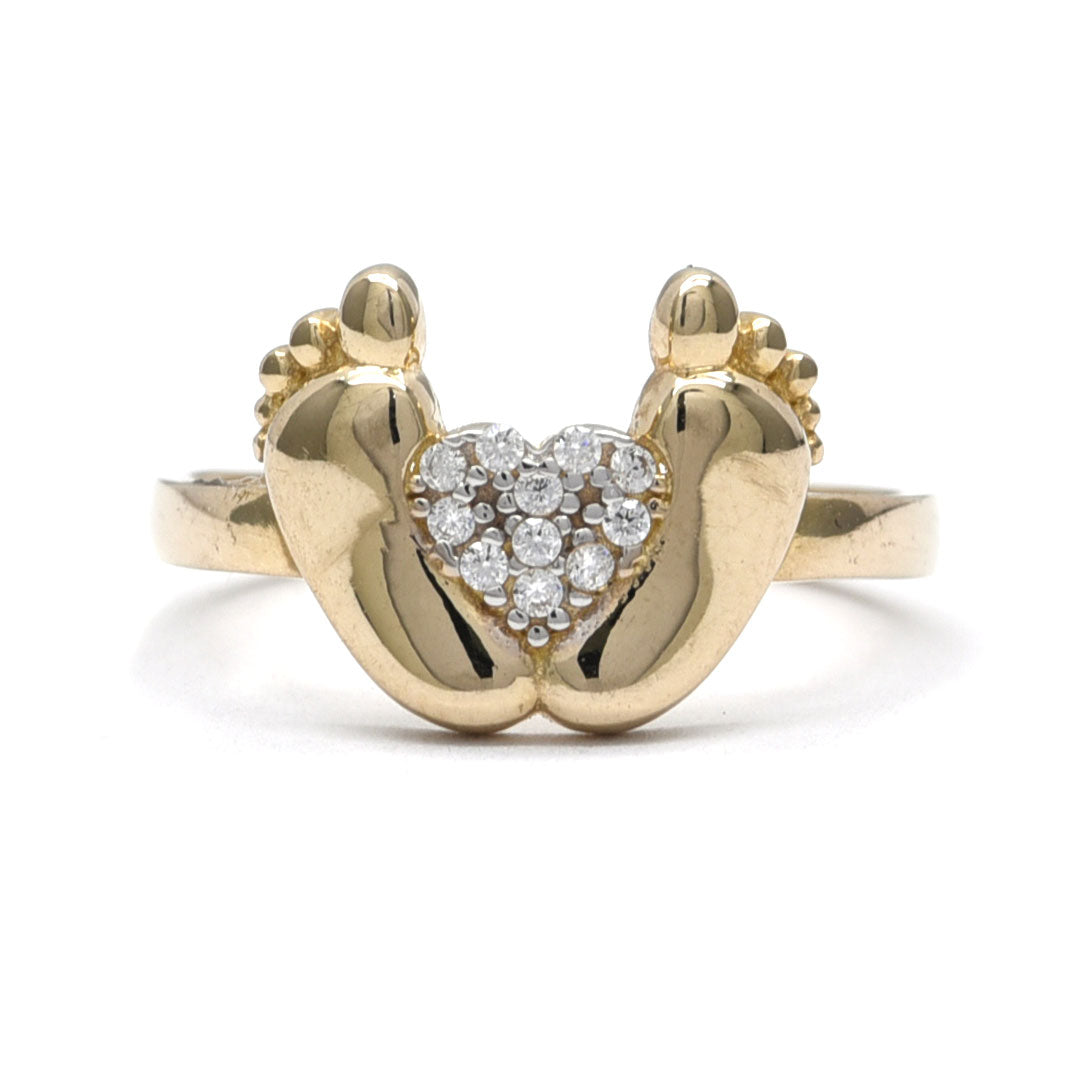 Anillo Piesitos 10k