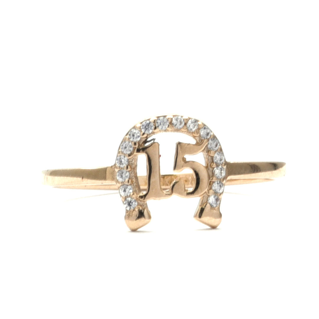 Anillo Herradura 15 Años de 10k – Joyería Miriam