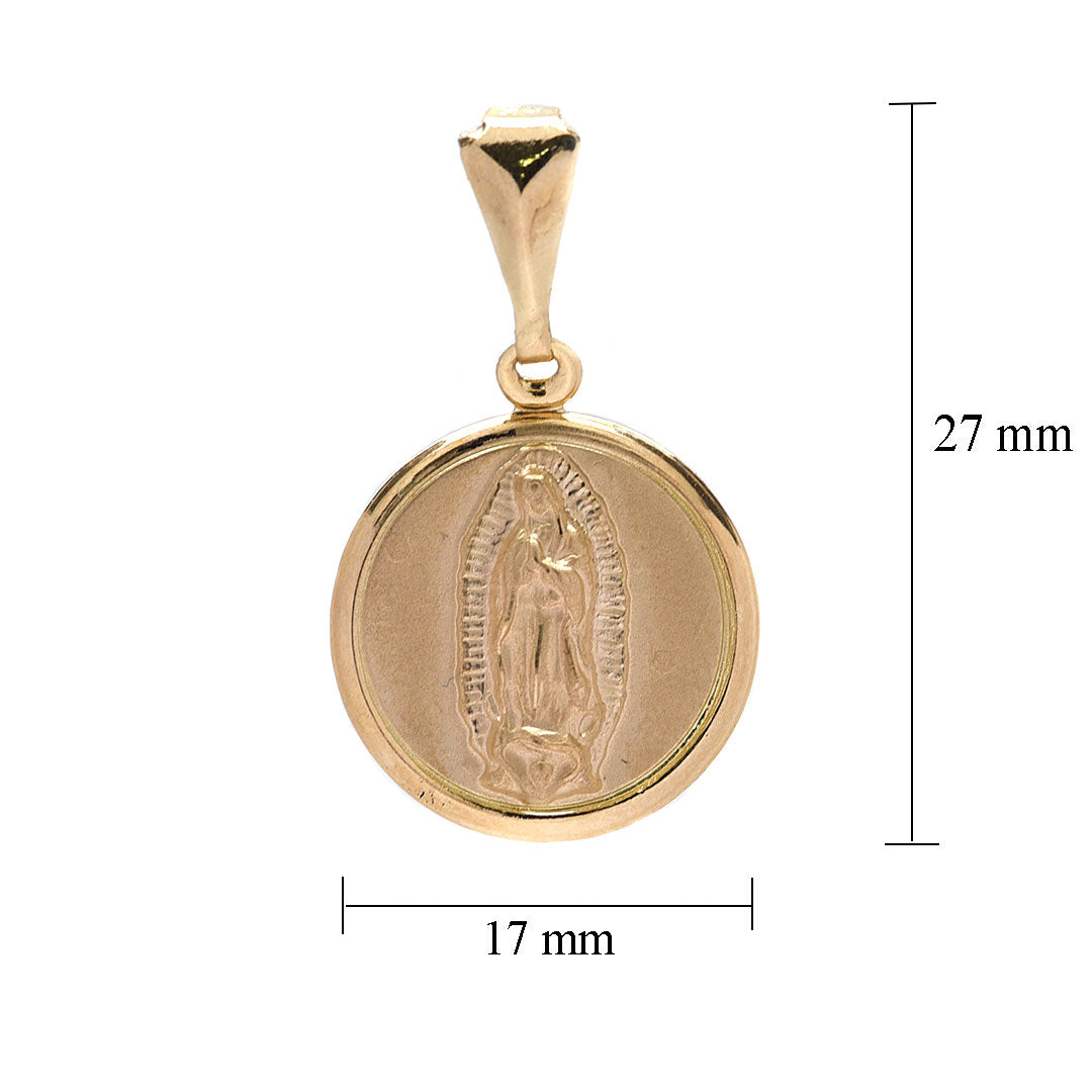 Medalla Virgen de Guadalupe Mate 10K