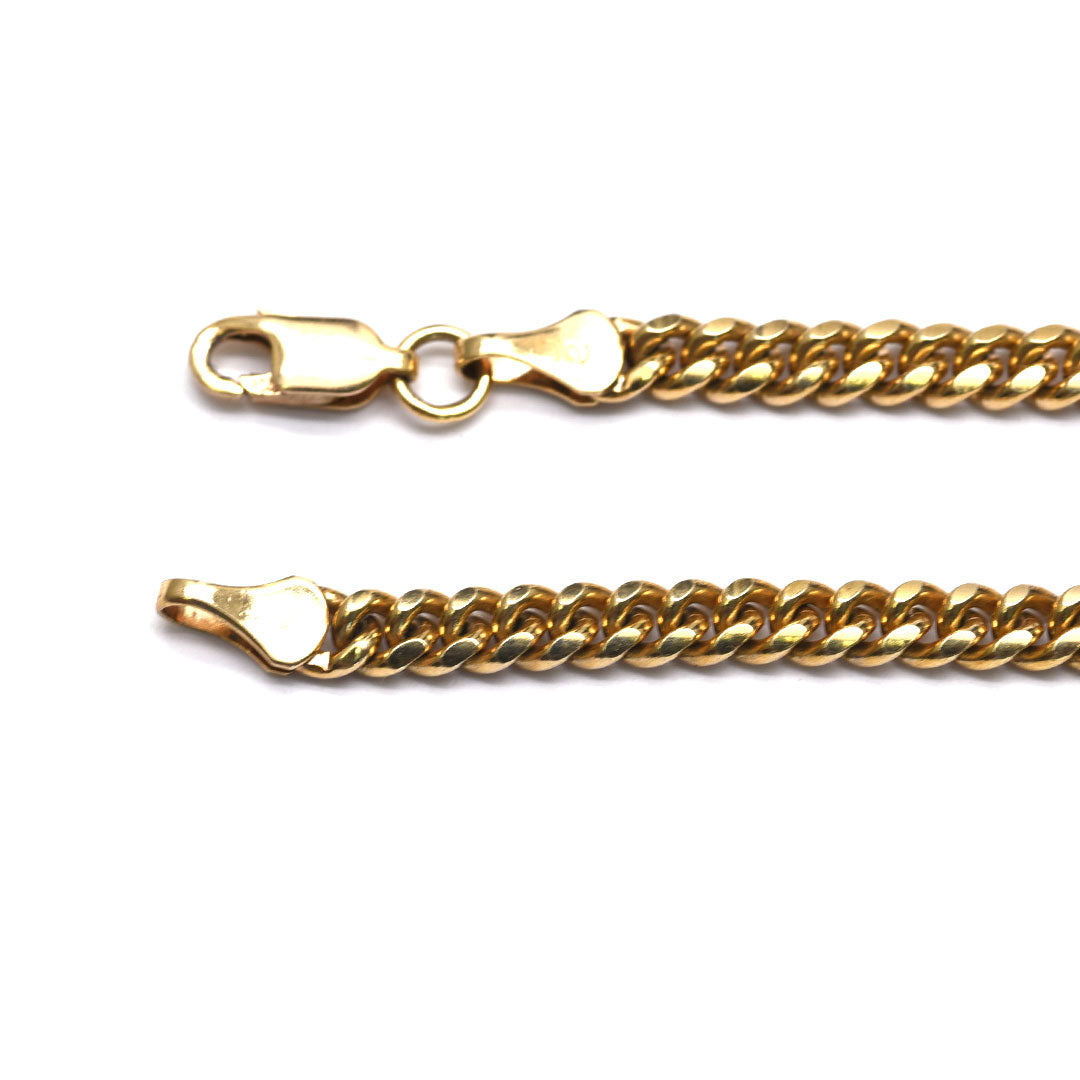 Cadena Estilo Barbada Sólida de 10k