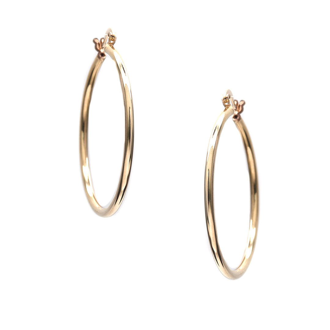 Arracada Lisa Grande De 14K