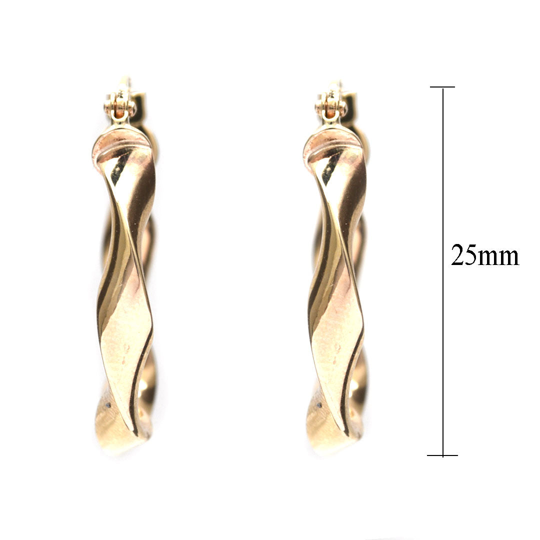 Arracadas Espiral amarillo 10K