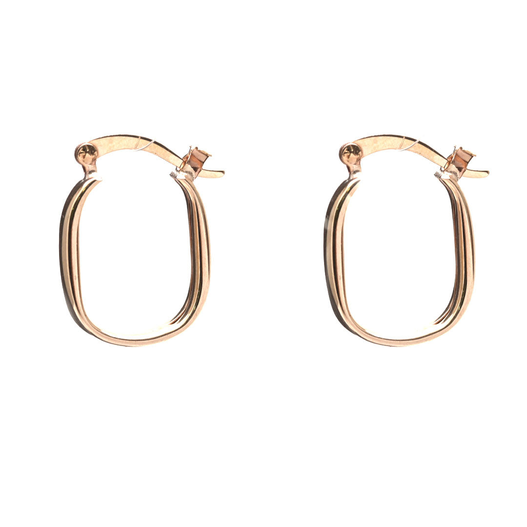 Arracadas Cuadrada Lisa 10K