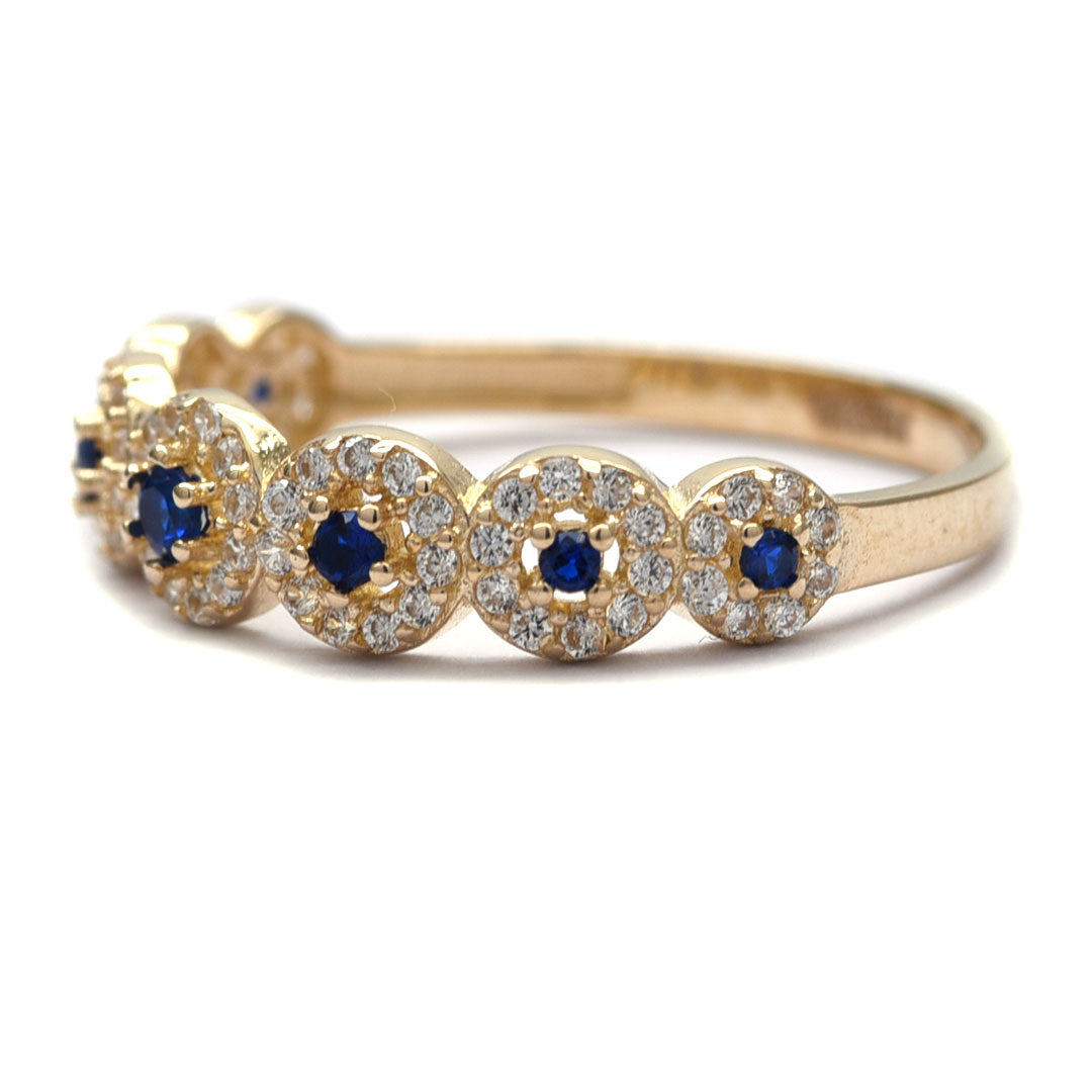 Anillo Azul Zafiro 10k