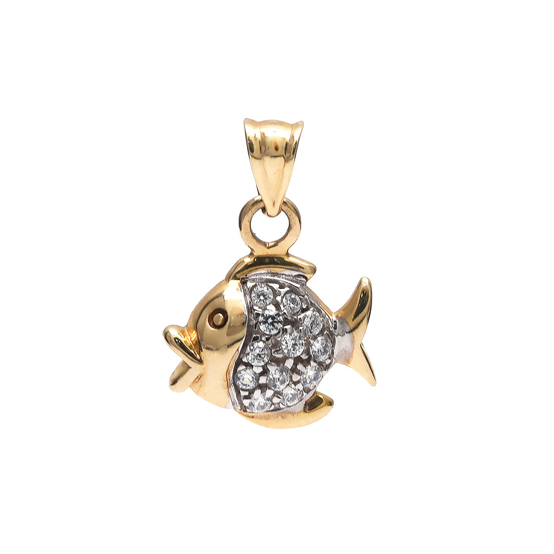 Dije de Pez con Zirconias 10K