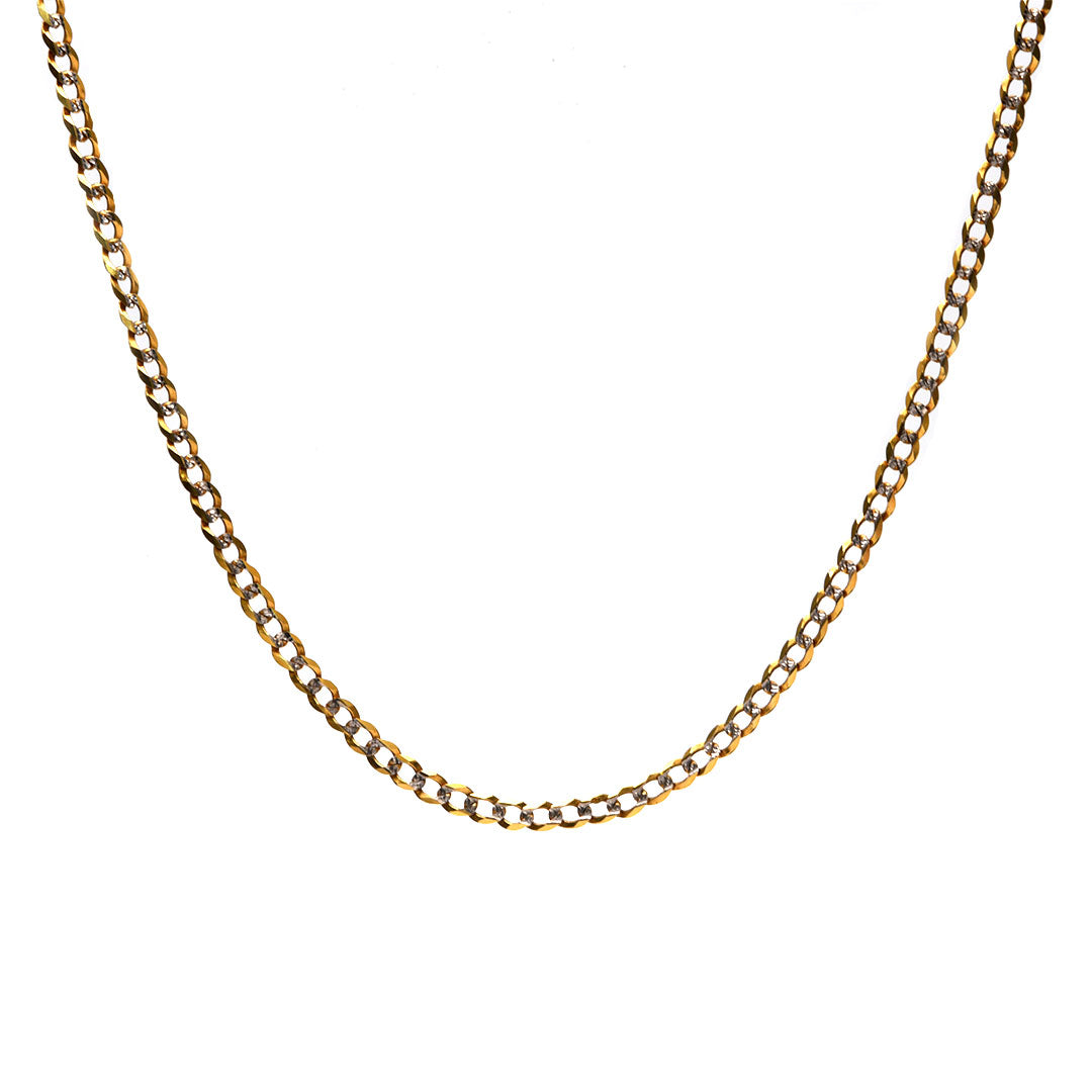 Cadena Cubana americana diamantada 10K