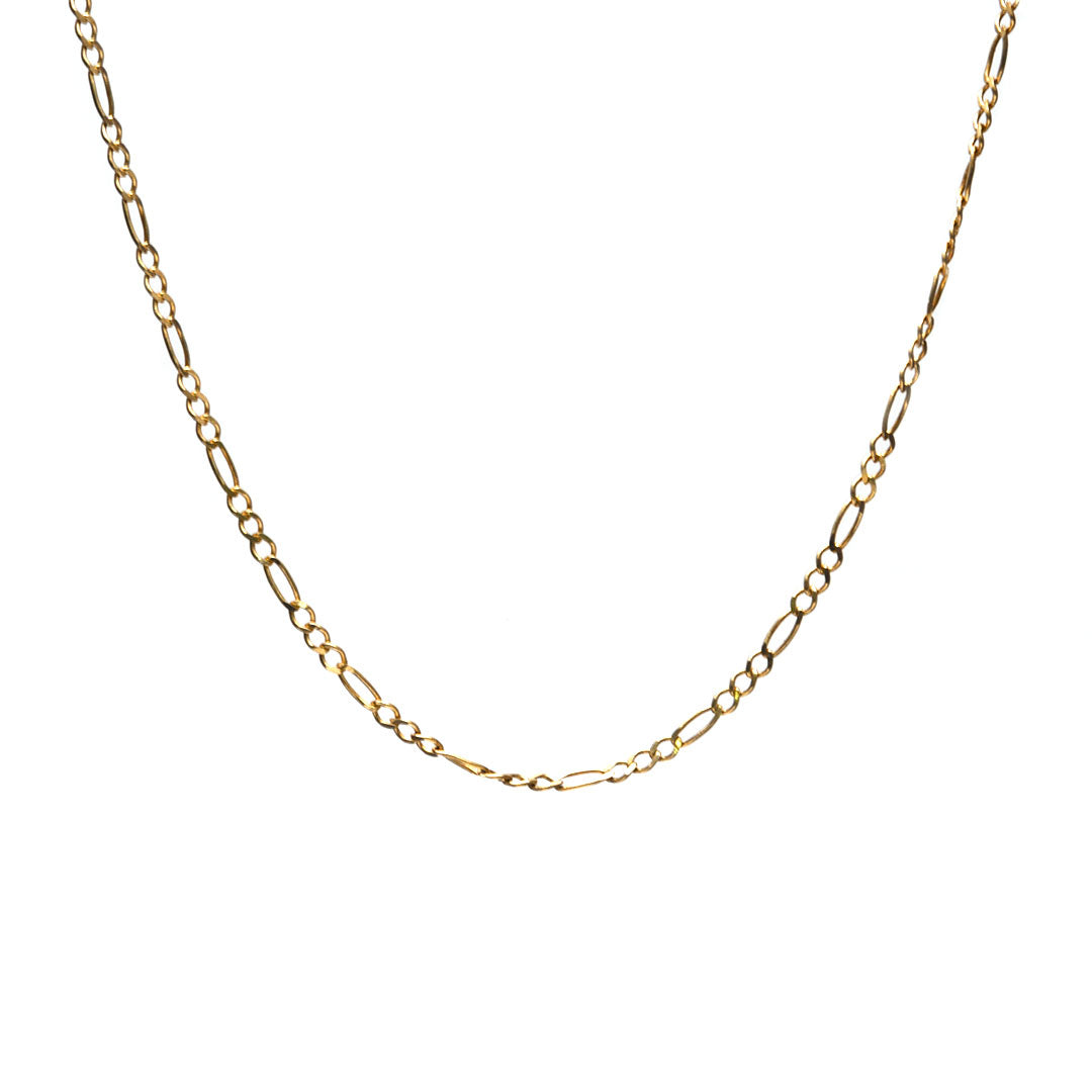 Cadena Figaro lisa 1 de 10k