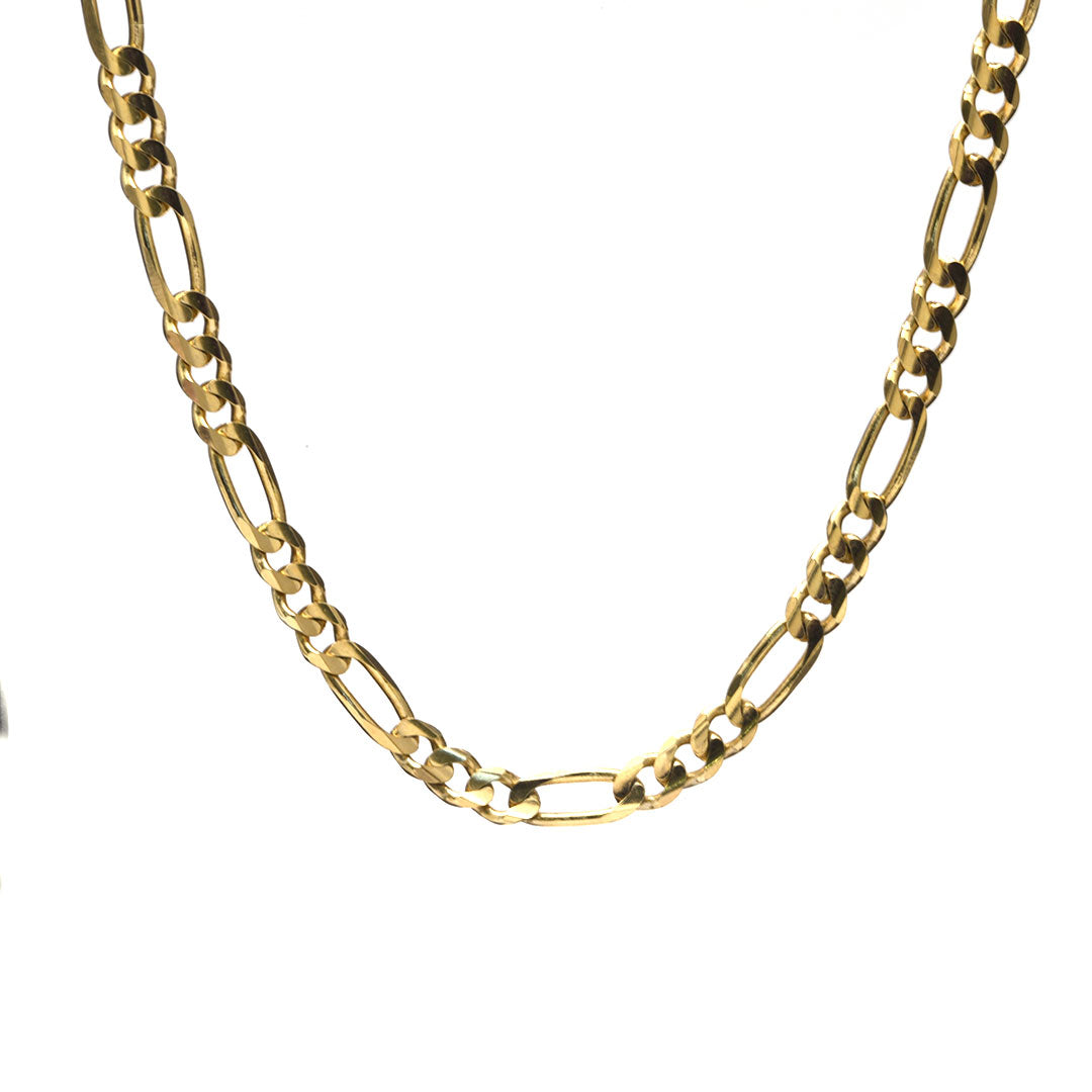 Cadena Figaro solida media 10k