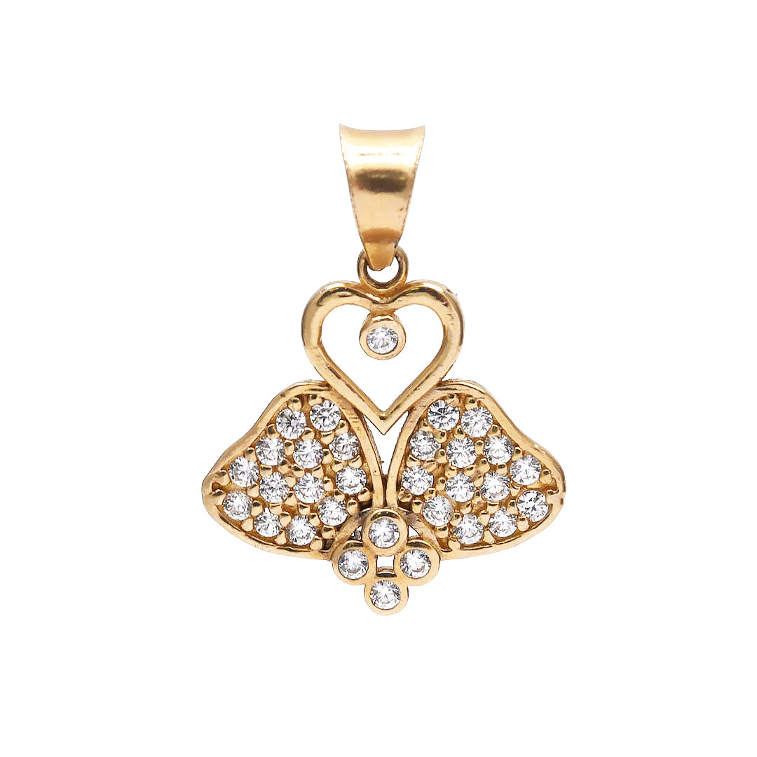 Dije de Campana con zirconias 10K