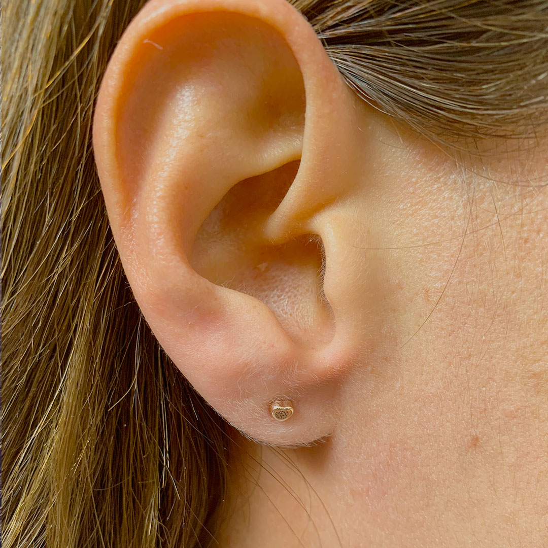 Broqueles Corazón Mini de 10k