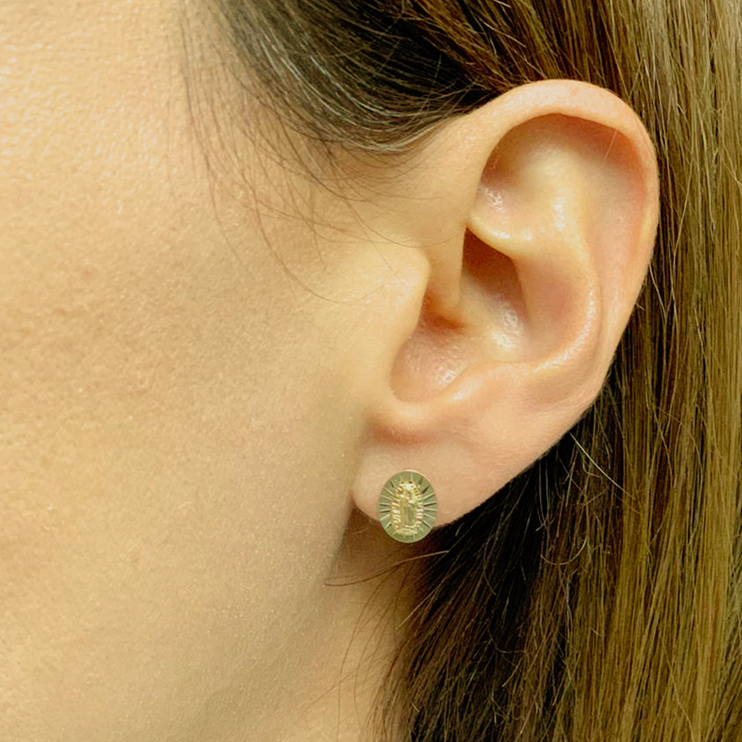 Broqueles Guadalupe Óvalo de 10k