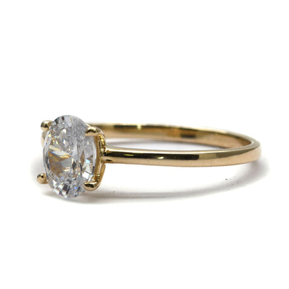 Anillo de Compromiso Oval 10K