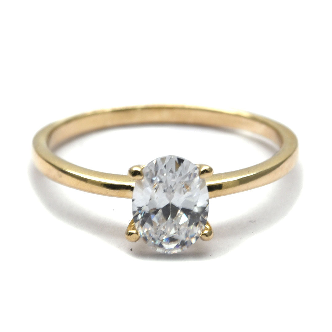 Anillo de Compromiso Oval 10K