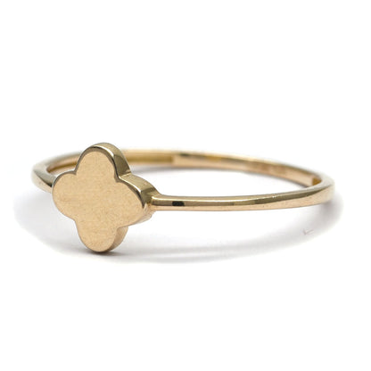 Anillo Trébol Liso   10k