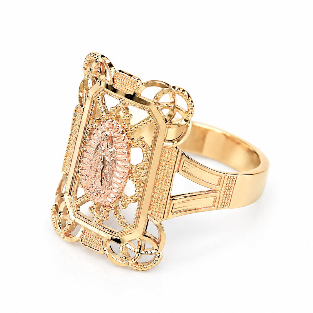 Anillo 10k Virgen de Guadalupe