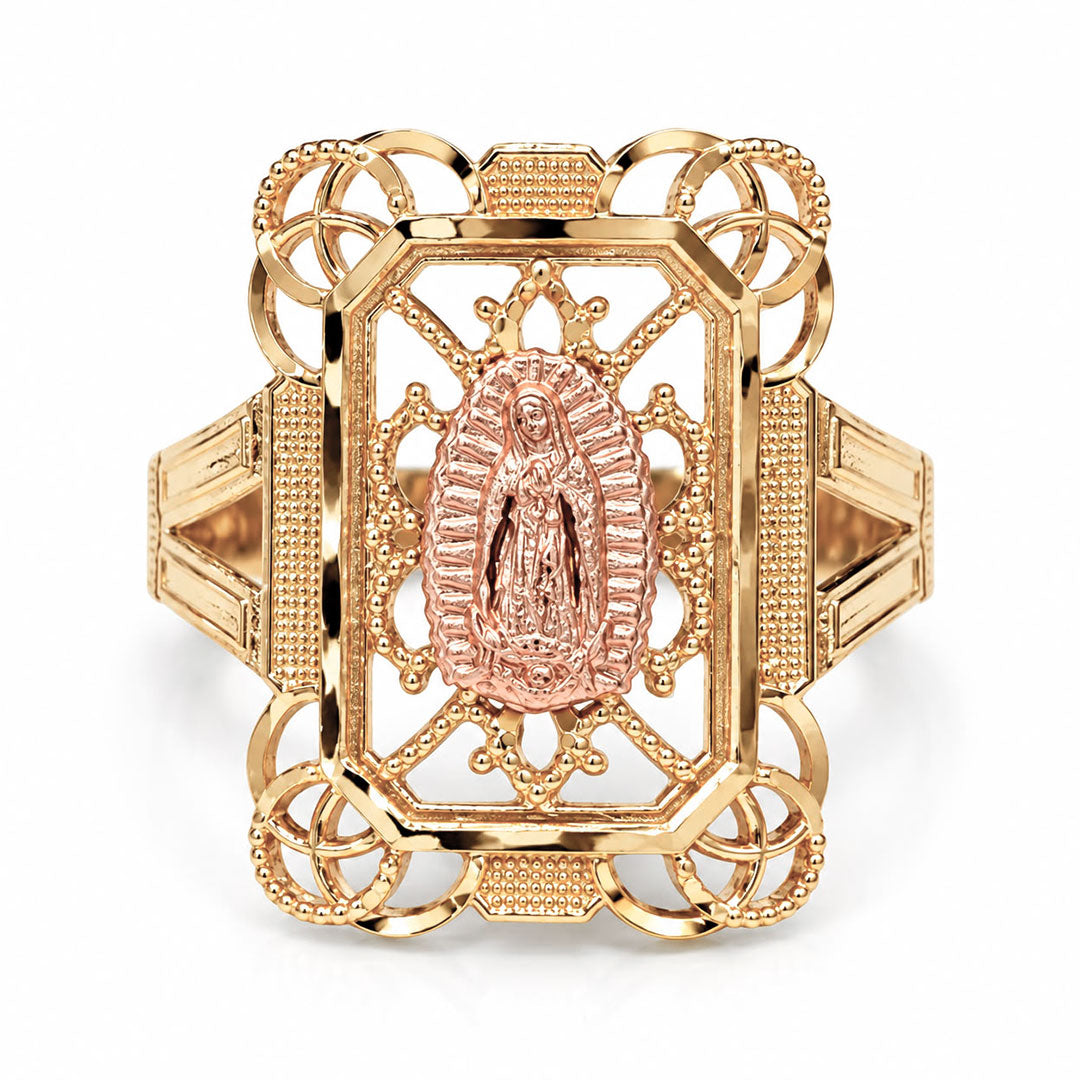 Anillo 10k Virgen de Guadalupe