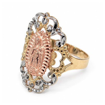 Anillo 10k Virgen de Guadalupe
