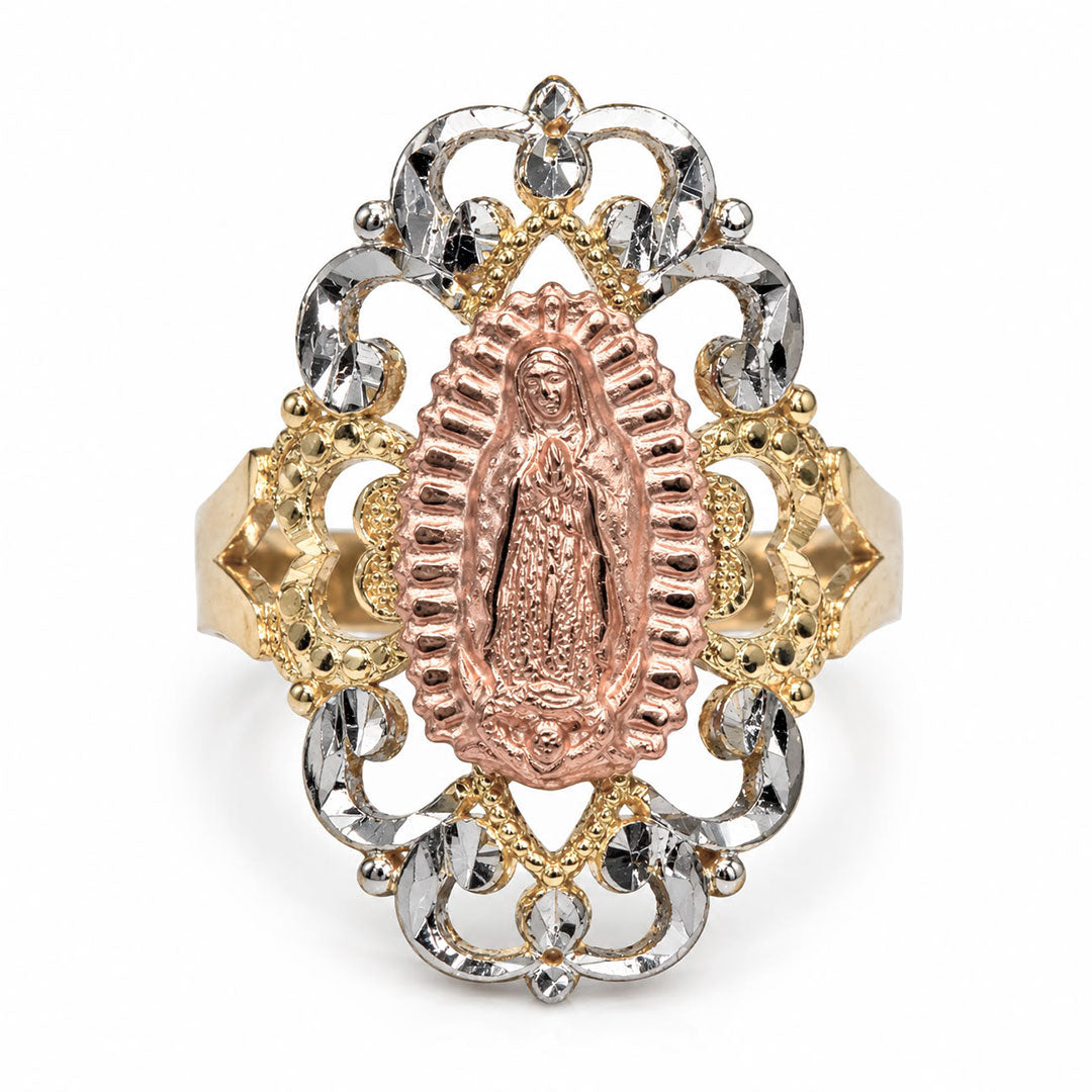 Anillo 10k Virgen de Guadalupe