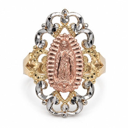 Anillo 10k Virgen de Guadalupe