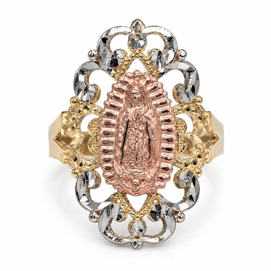 Anillo 10k Virgen de Guadalupe