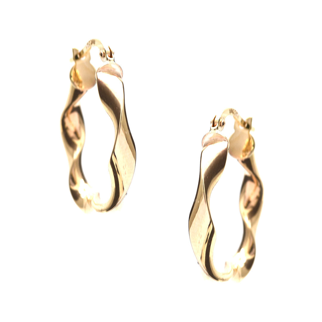 Arracadas Espiral amarillo 10K