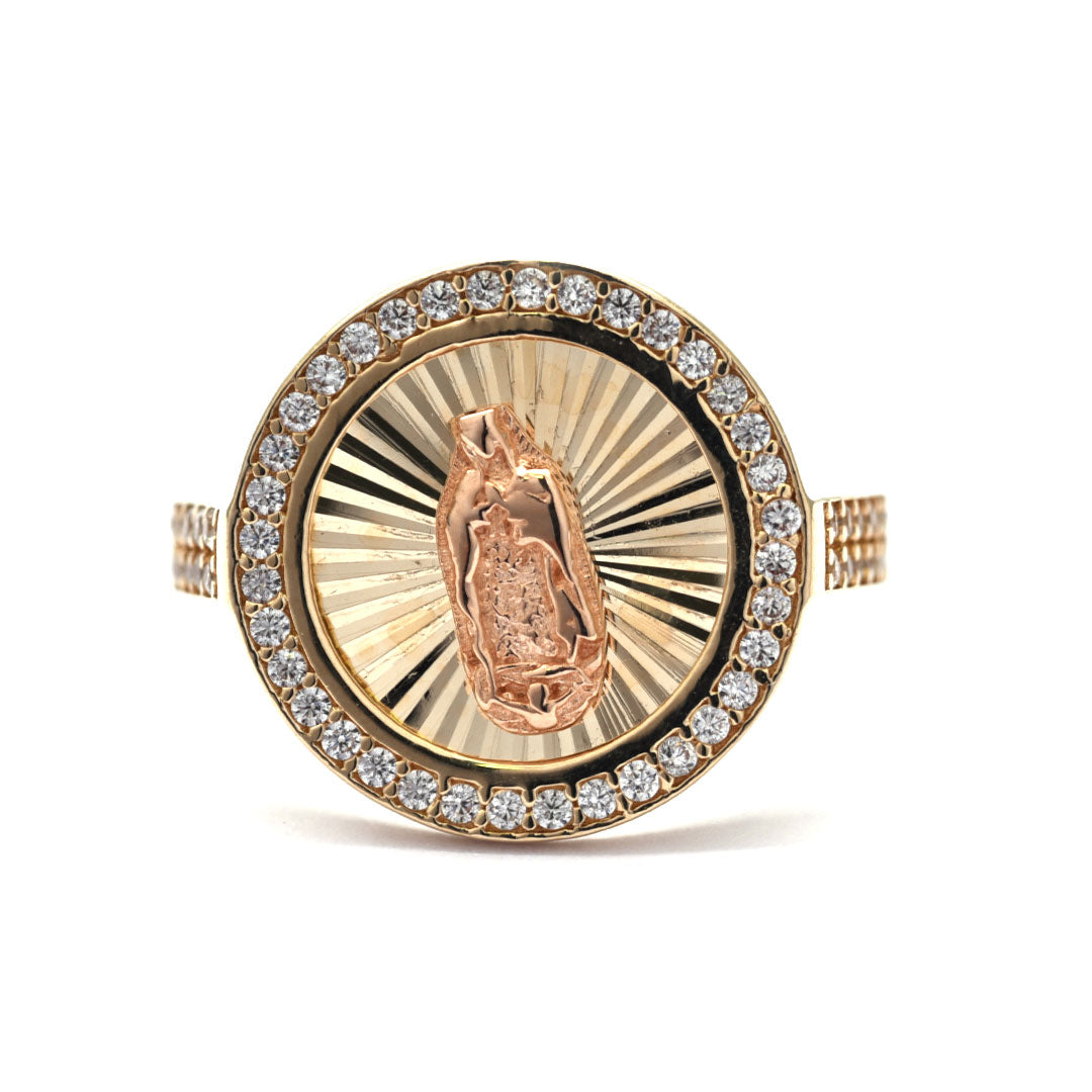 Anillo Virgen de Guadalupe 10k