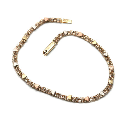 Pulso Estilo Chino Corazones Delgado 10K