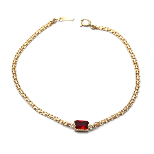 Pulsera Rojo Granate 10k