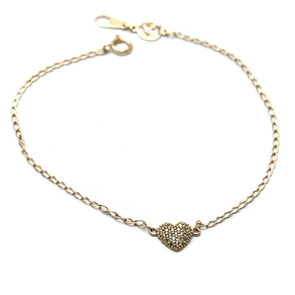 Pulsera Corazón Zirconias 10k