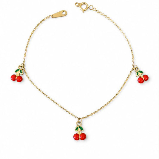Pulsera cerezas 10k