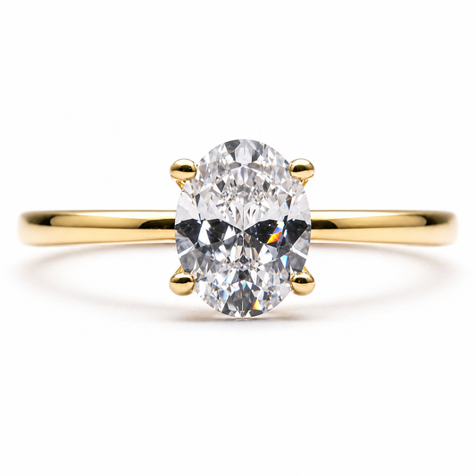 Anillo de Compromiso Oval 10K