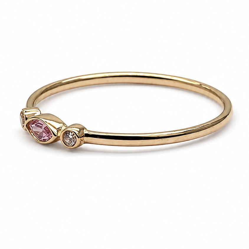 Anillo Rosa Zafiro Sintético  10k