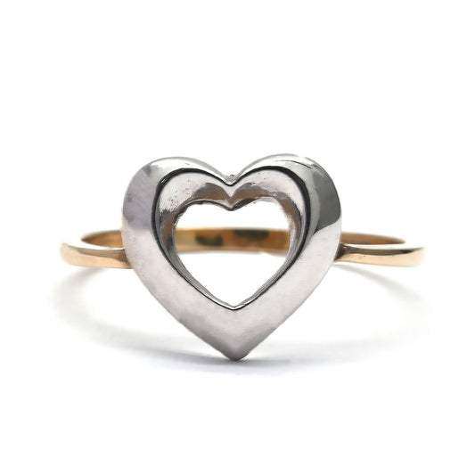 Anillo Corazón blanco 10k