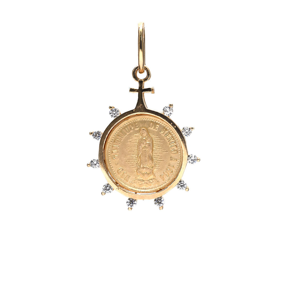 Medalla de la Virgen de Guadalupe 14K
