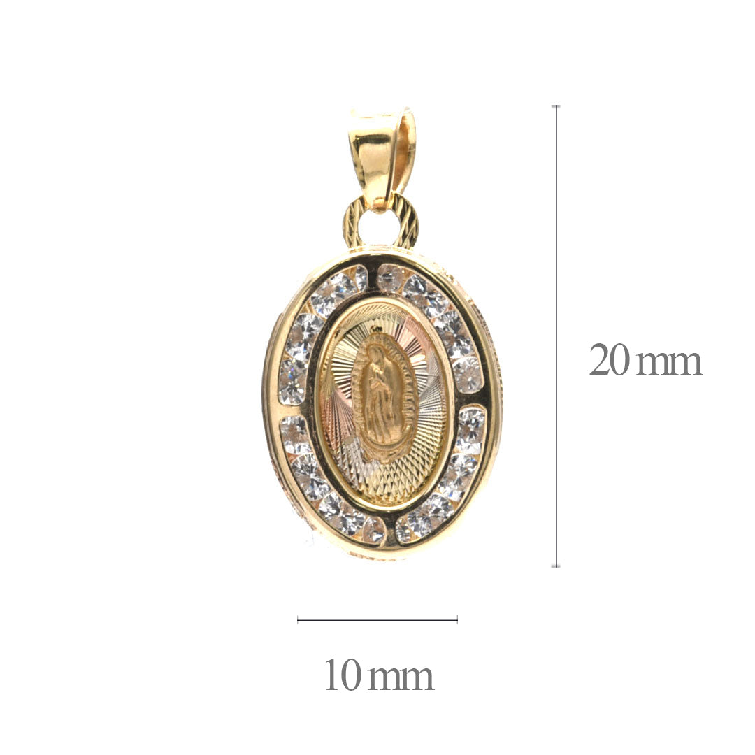 Medalla Ovalada de la Virgen de Guadalupe 10K